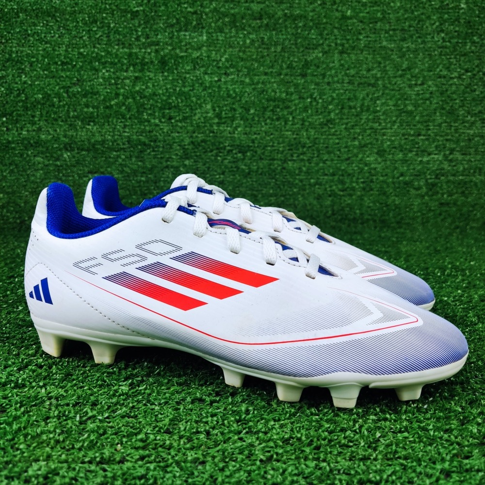 Adidas Soccer Cleats Youth 5.5 White F50 League Firm Ground IF1382 Athletic